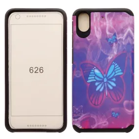 HTC Desire 626 Case, Slim Hybrid Dual Layer [Shock Resistant] Case Cover for Desire 626 - Butterfly