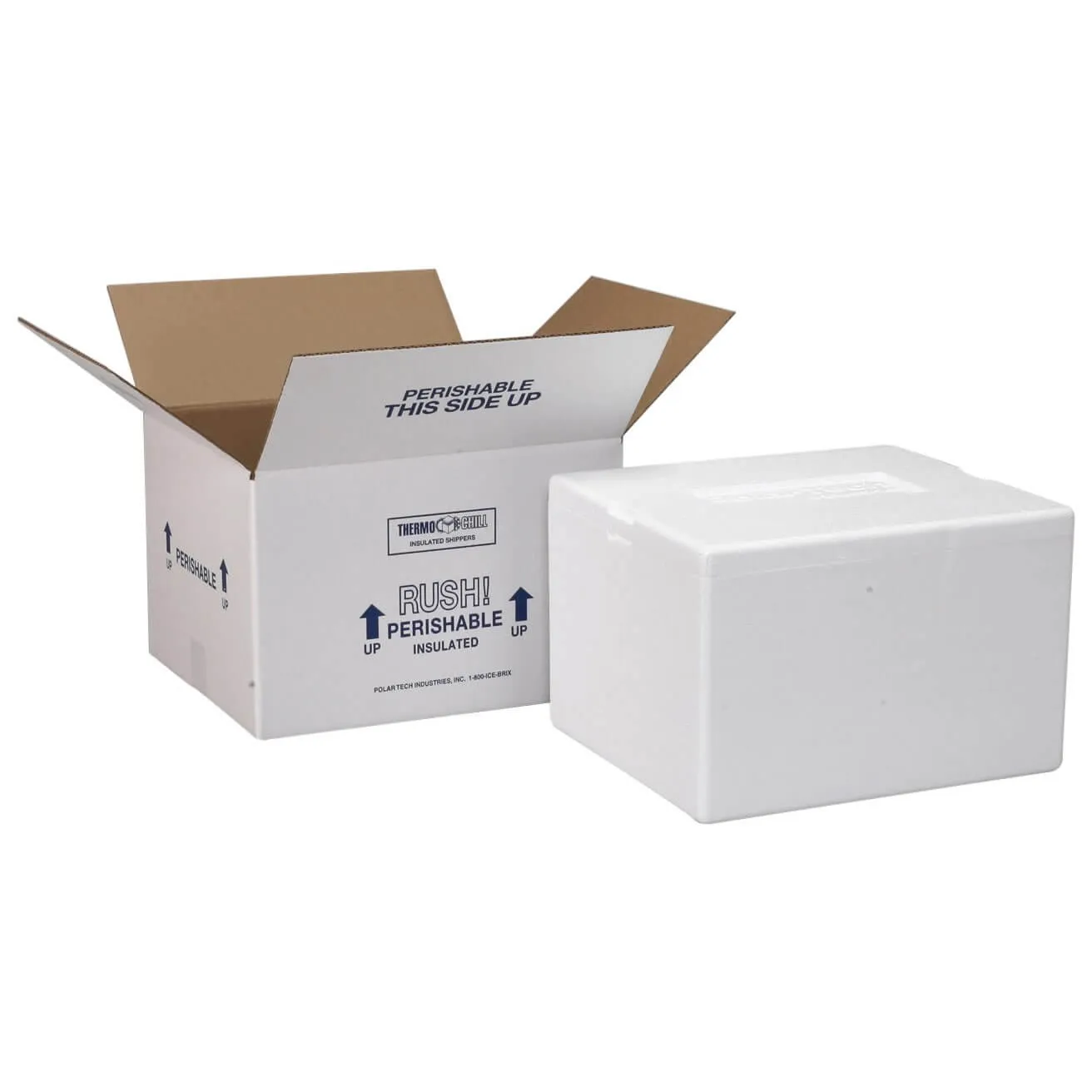 Insulated Foam Shipping Container / Vitrification Box - 8 x 6 x 7, 1-1/2" wall
