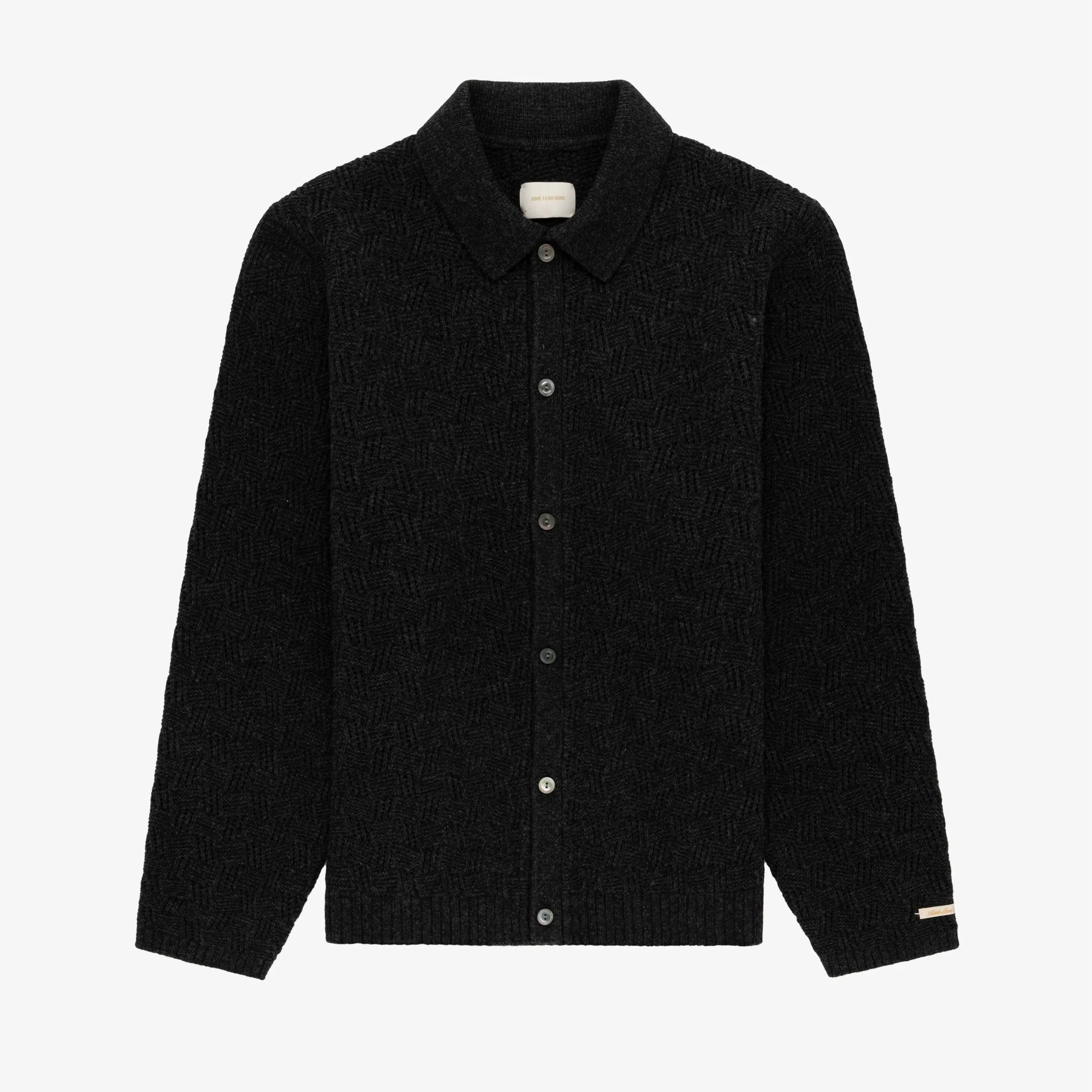 Jacquard Polo Cardigan