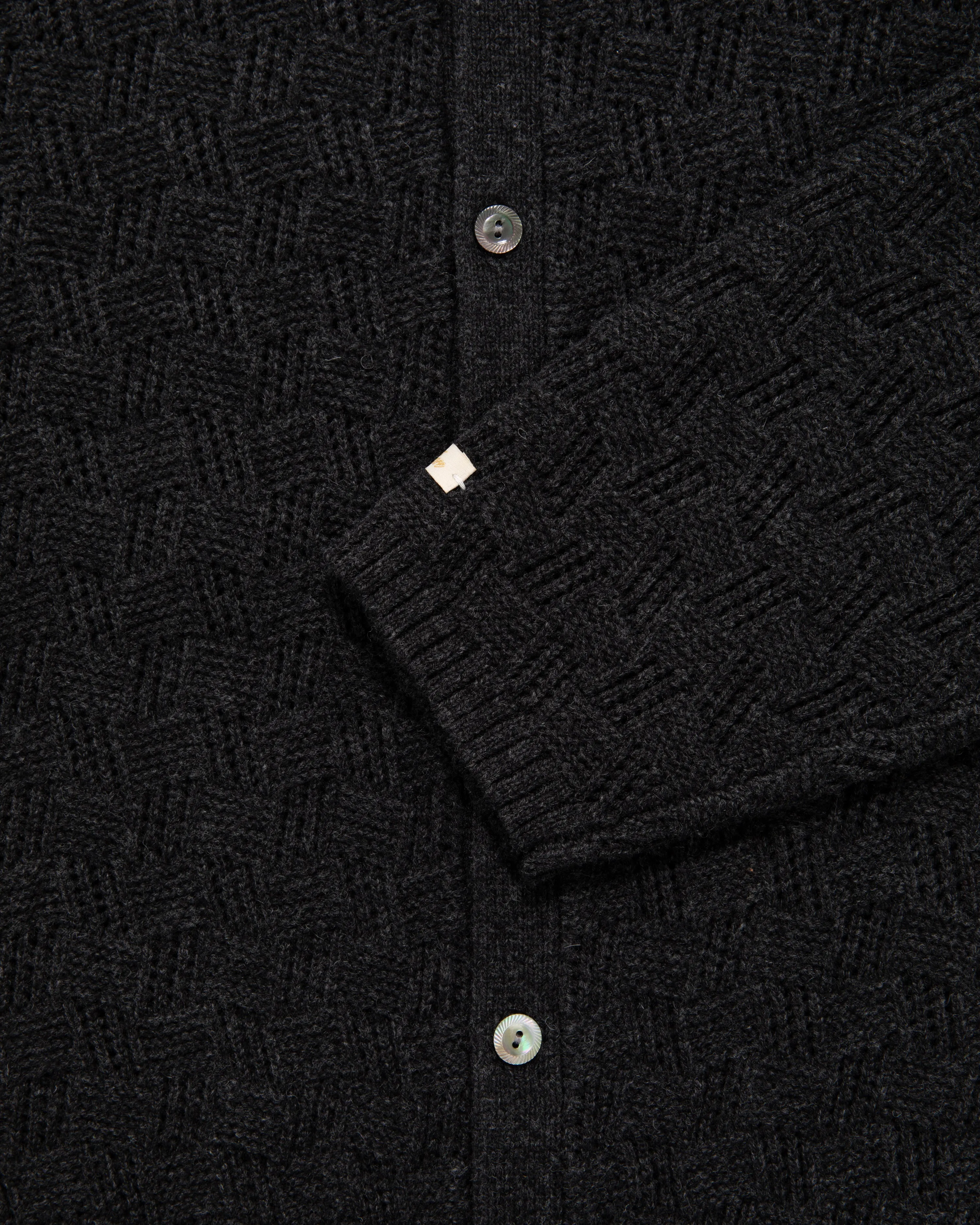 Jacquard Polo Cardigan