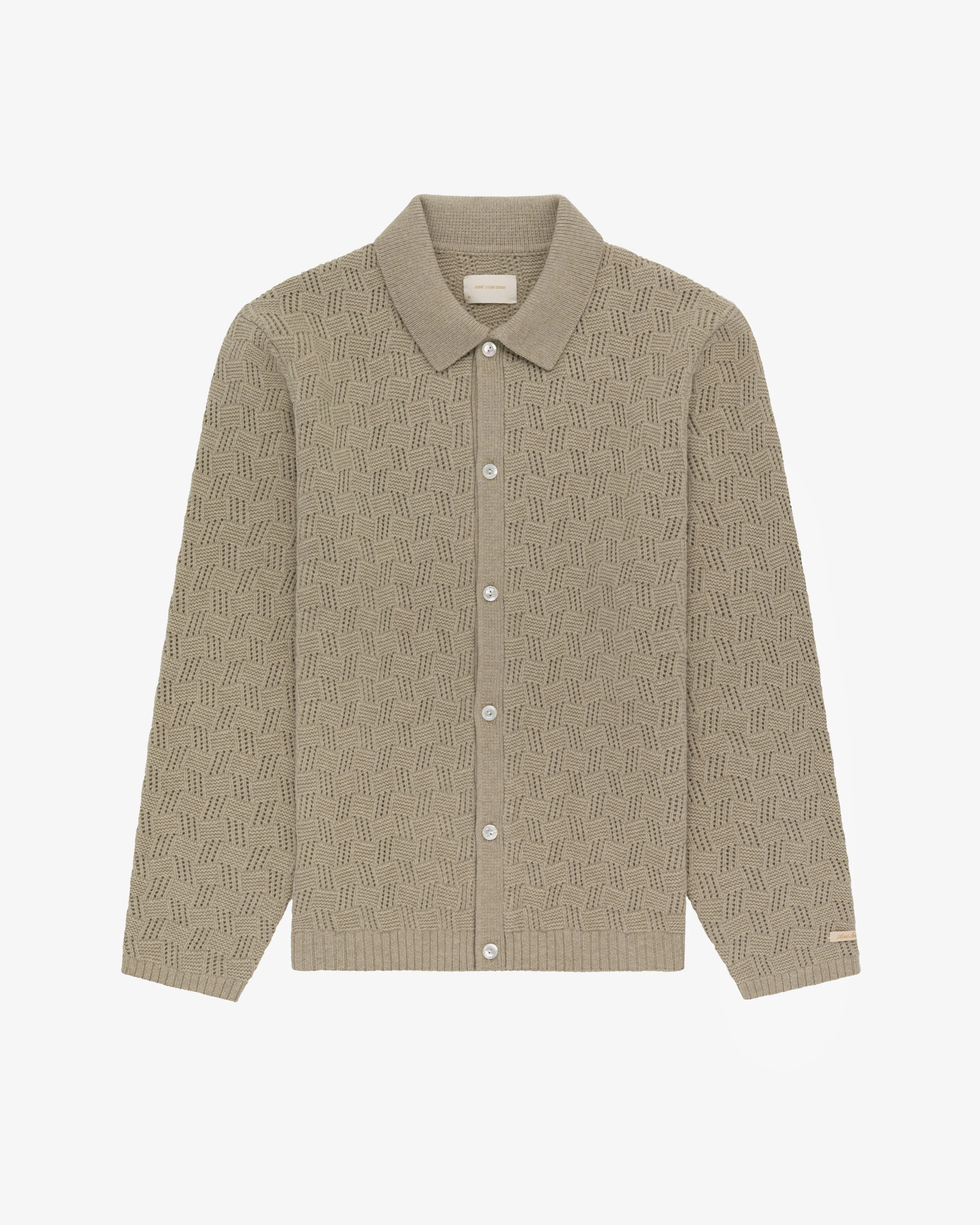 Jacquard Polo Cardigan