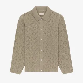 Jacquard Polo Cardigan