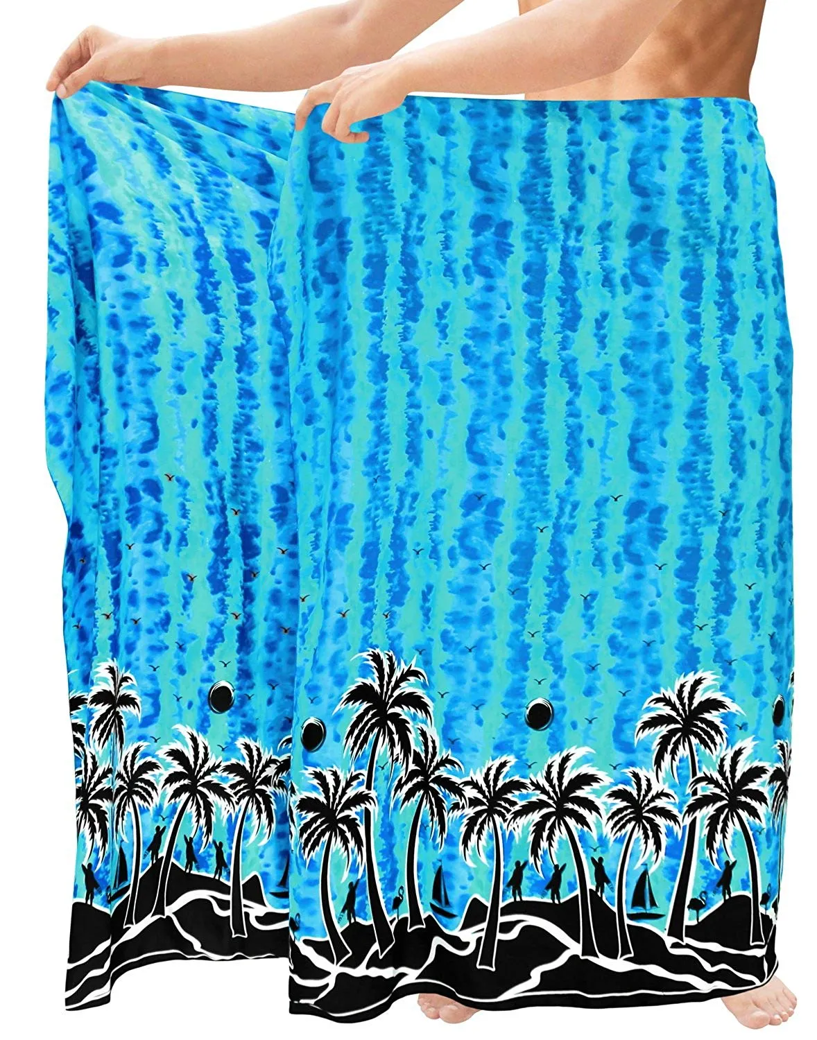 LA LEELA Swimsuit Swimwear Cover ups Beachwear Wrap Mens Sarong Bathing Suit Pareo Swim
