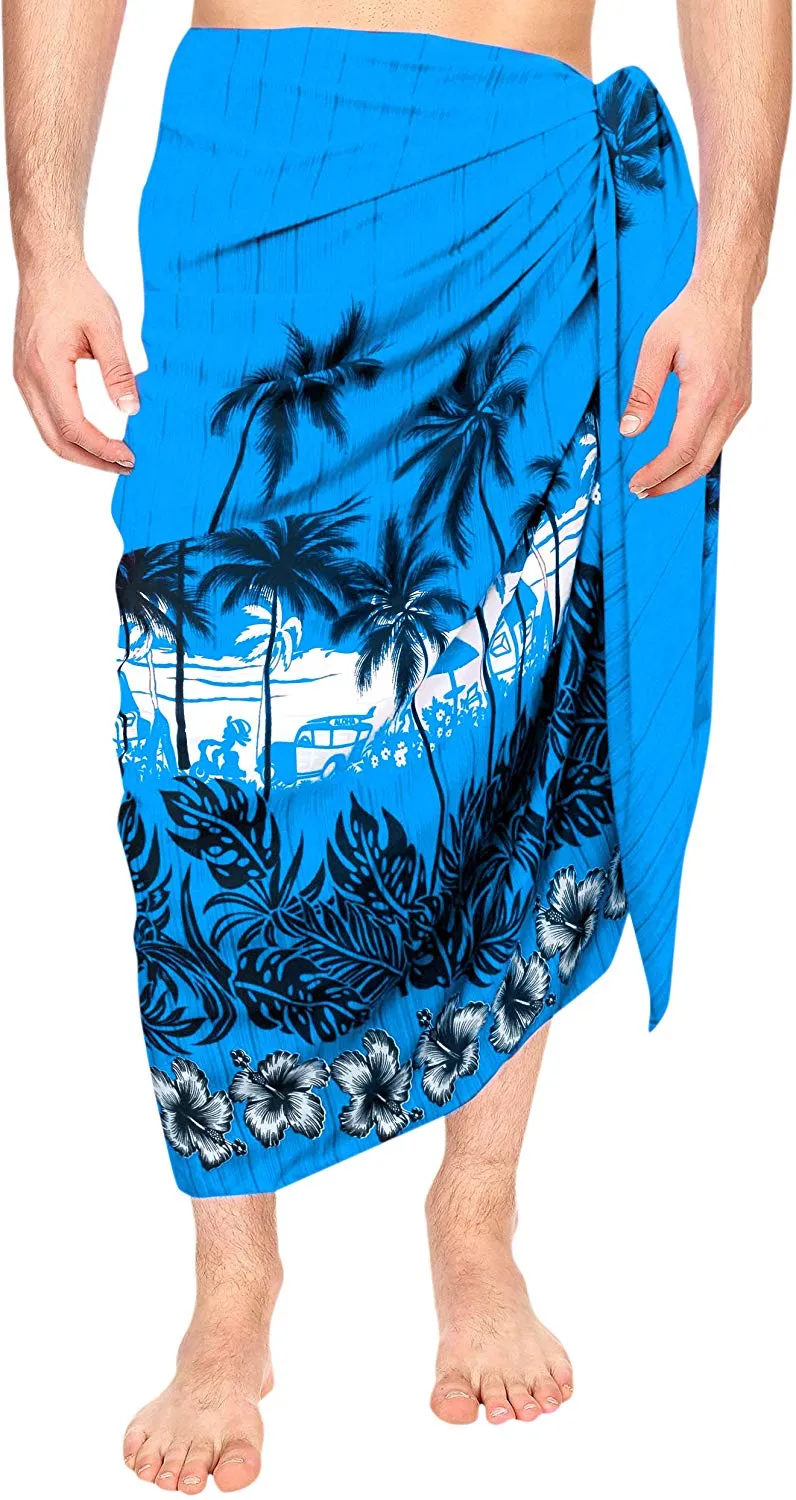 LA LEELA Swimsuit Swimwear Cover ups Beachwear Wrap Mens Sarong Bathing Suit Pareo Swim
