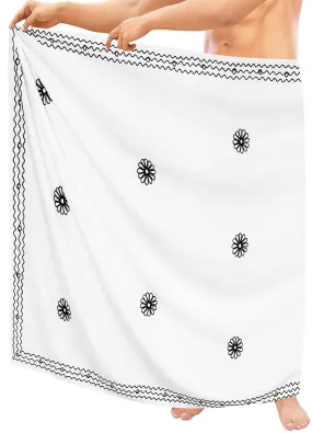 LA LEELA Towel Wrap Pareo Swimsuit Beachwear Swimwear Bathing Suit Cover ups Mens Sarong