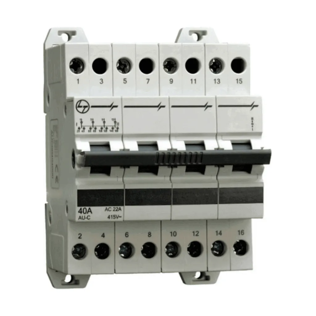 L&T [ Lauritz Knudsen ] Changeover Switches Four Pole 40A–63A 4-6Module
