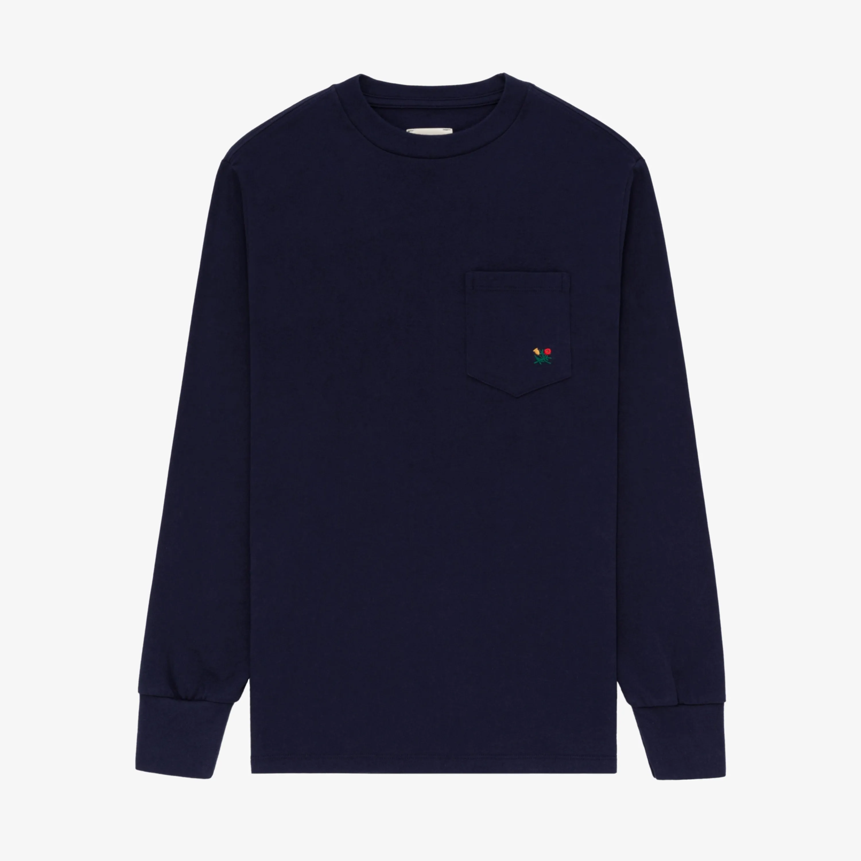 Long-Sleeve Crest Pocket Tee