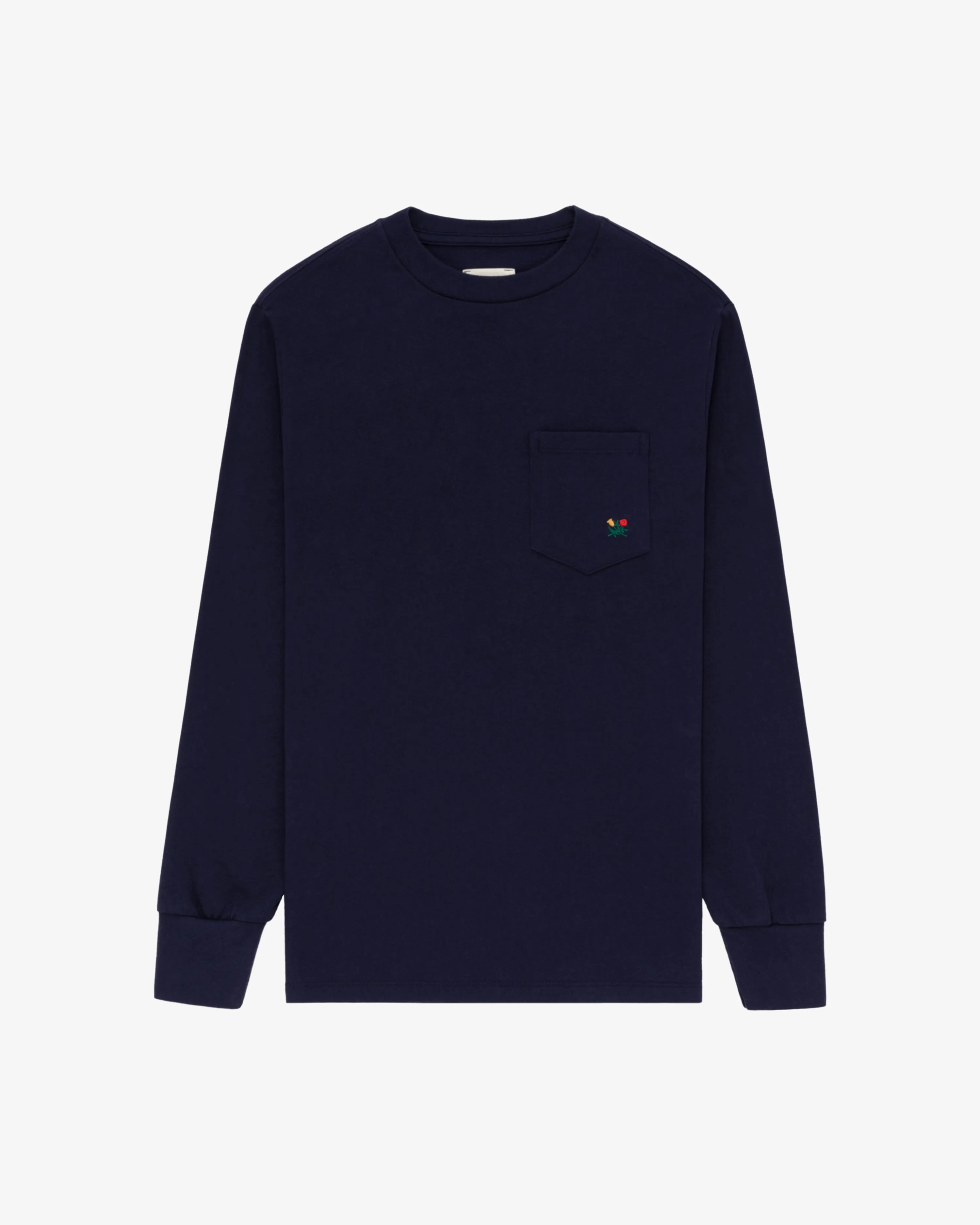Long-Sleeve Crest Pocket Tee
