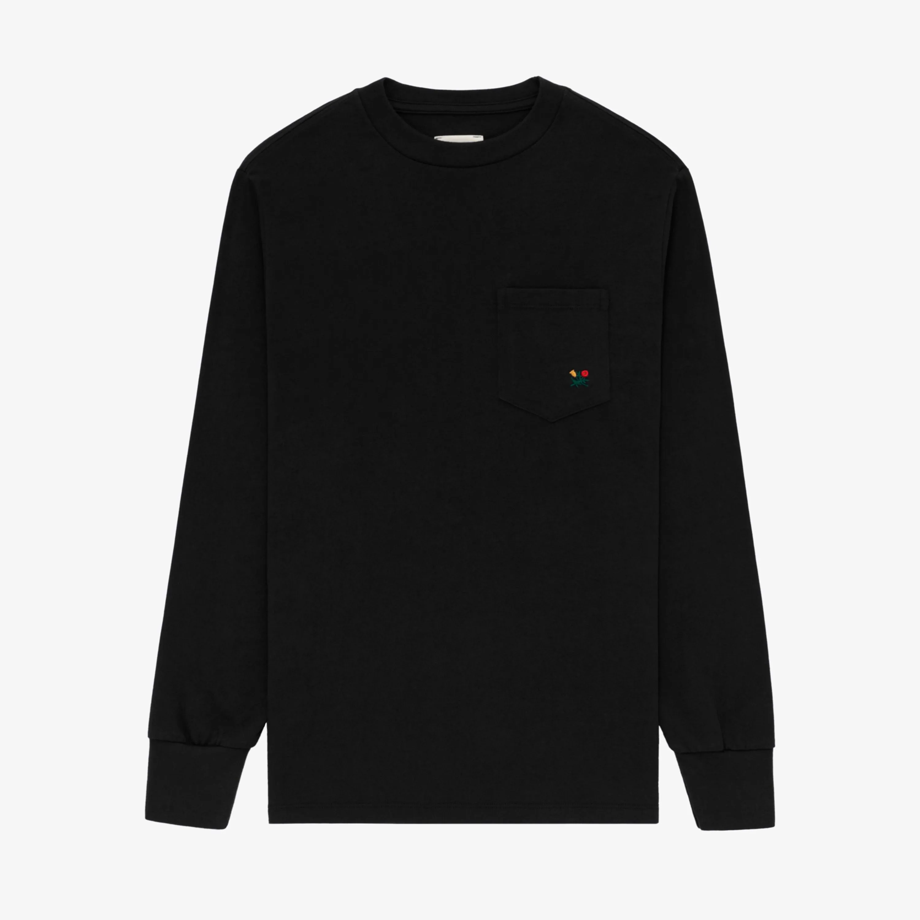 Long-Sleeve Crest Pocket Tee