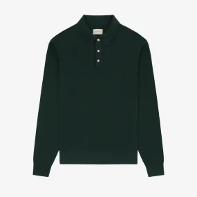 Long-Sleeve Pearl Button Polo