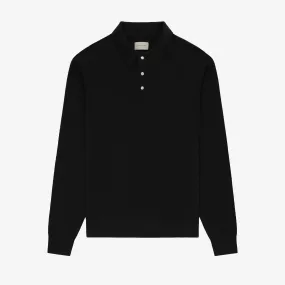 Long-Sleeve Pearl Button Polo