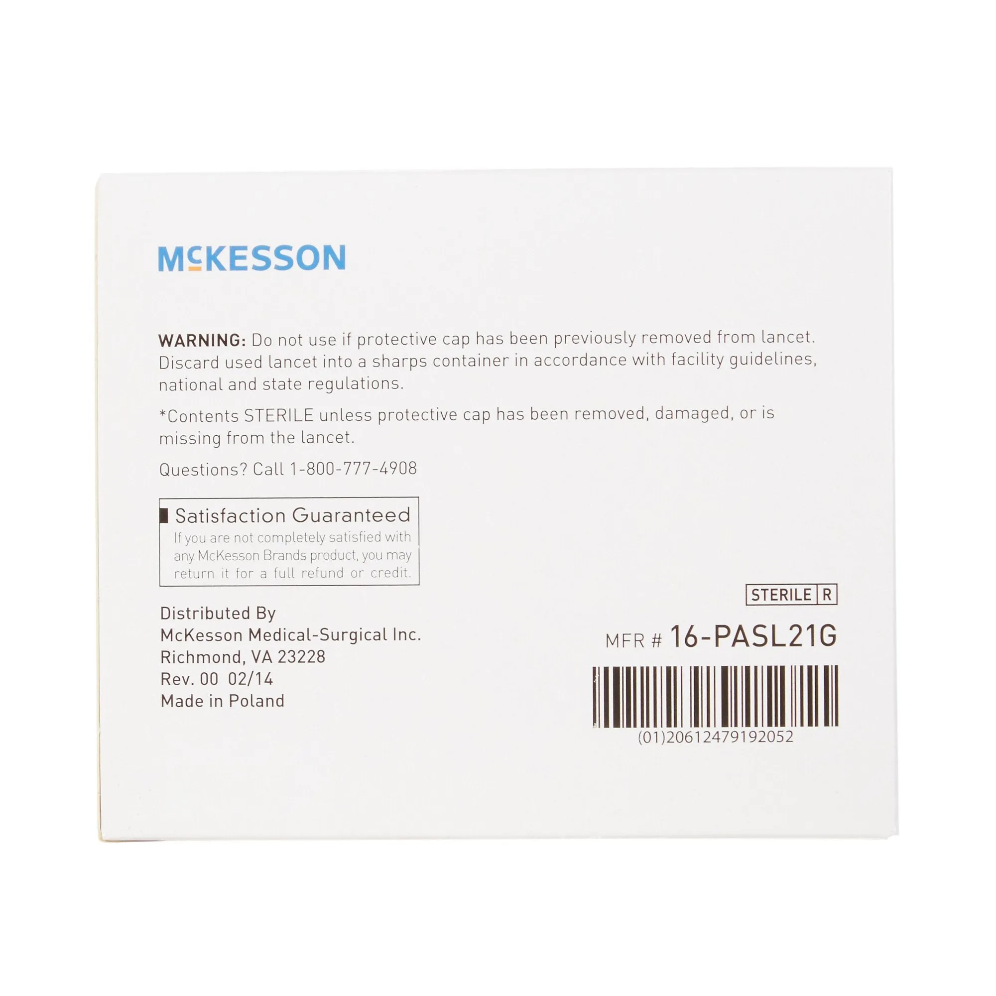 McKesson Safety Lancet, 21 Gauge