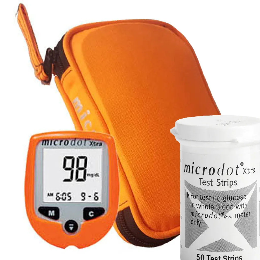 Microdot® Xtra Glucometer Test Strips