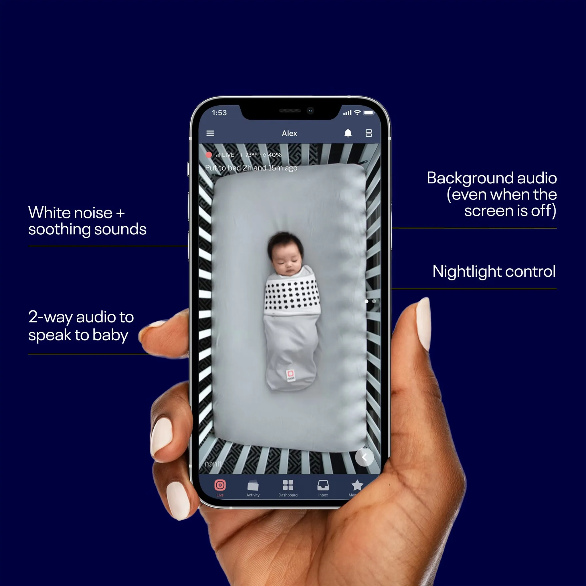 Nanit Pro Smart Baby Monitor & Wall Mount
