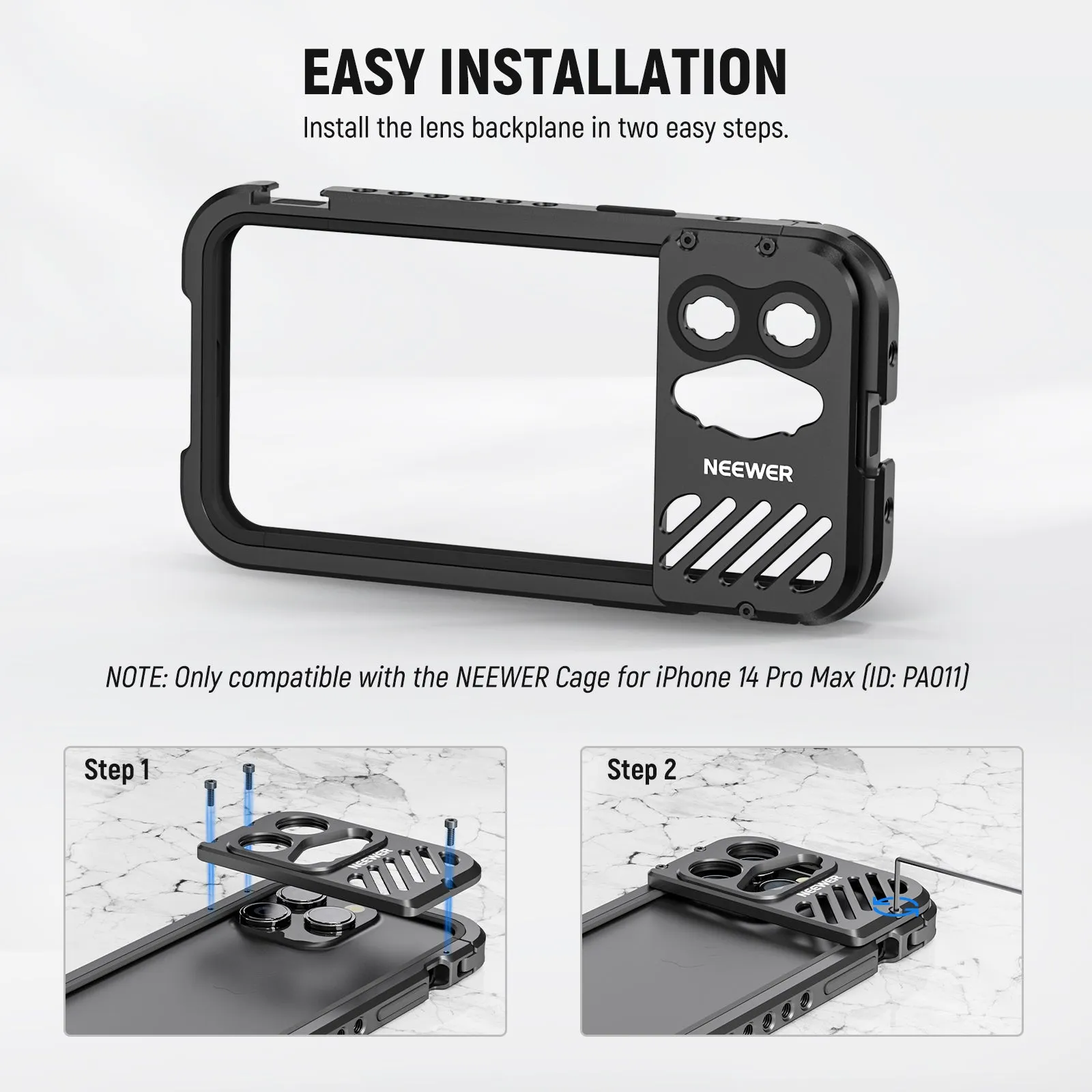 NEEWER PA019 Lens Backplate For iPhone 14 ProMax
