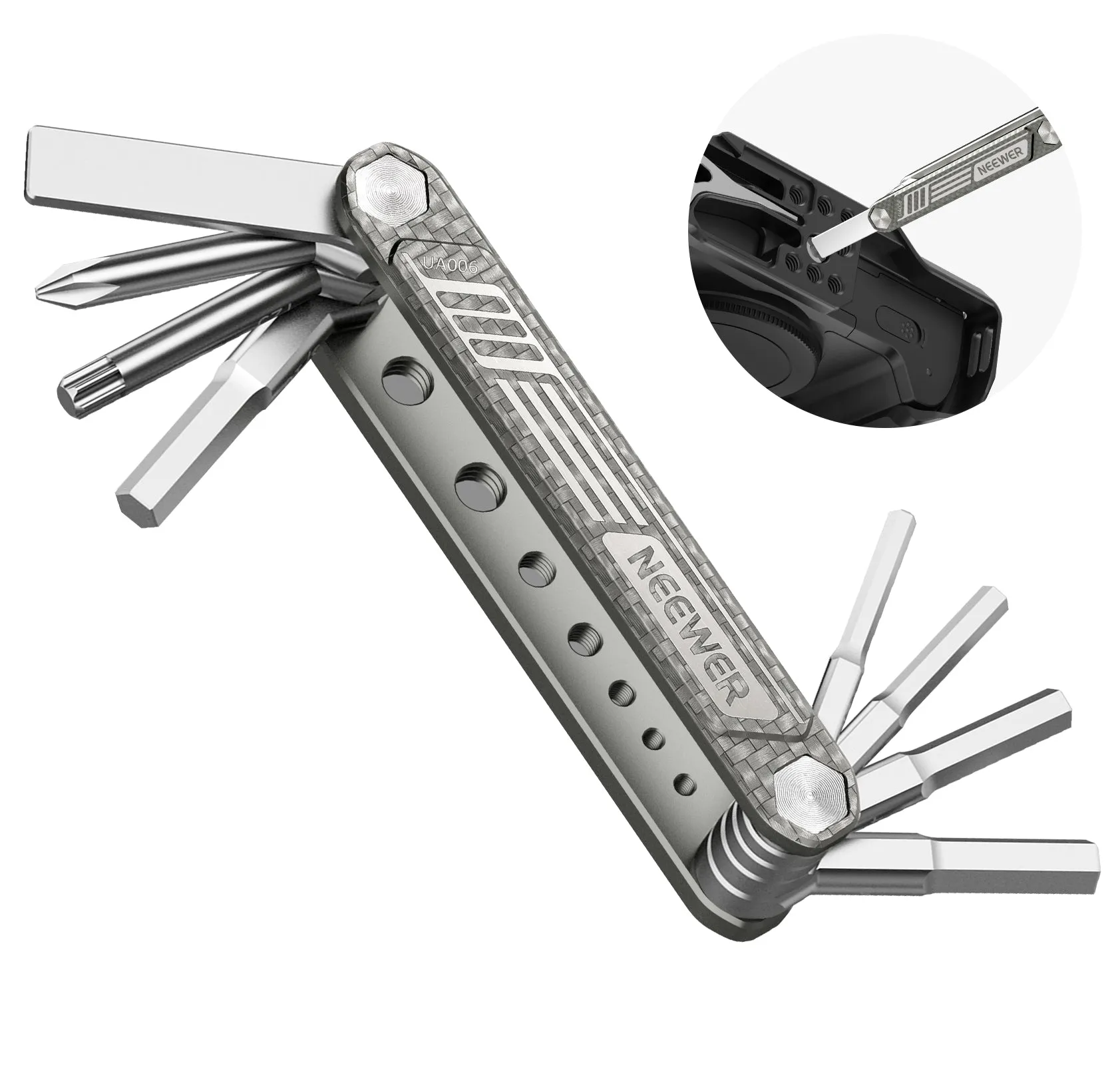 NEEWER UA006 8 in 1 Folding Screwdrivers Tool Set