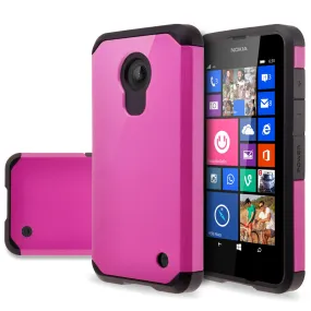 Nokia Lumia 635 Case, SlimHybrid Dual Layer Armor[Impact/Shock Resistant] Case for Nokia Lumia 635 - Hot Pink/Black