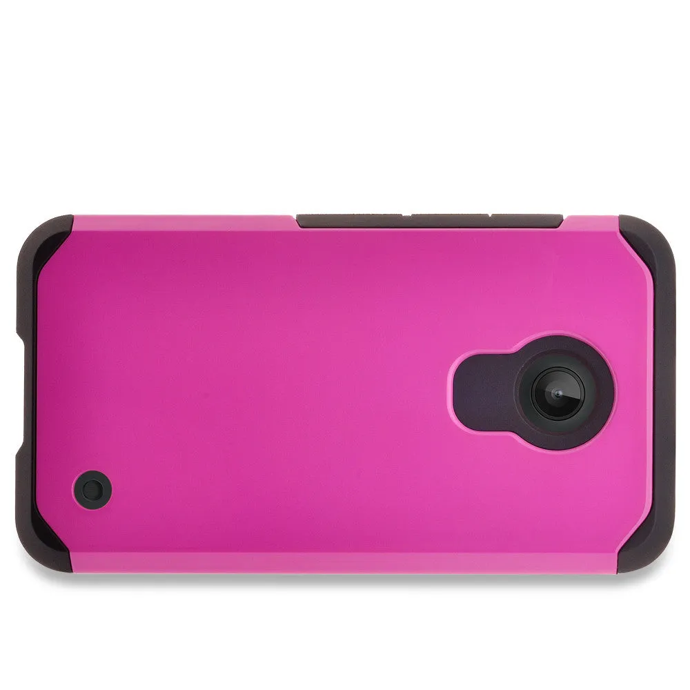 Nokia Lumia 635 Case, SlimHybrid Dual Layer Armor[Impact/Shock Resistant] Case for Nokia Lumia 635 - Hot Pink/Black