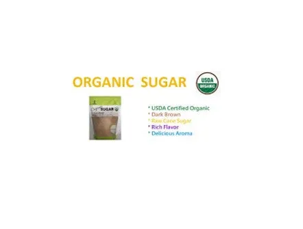 Organic Sugar USDA Certified 100% Organic Cane Sugar, Light Brown, 2 lbs
