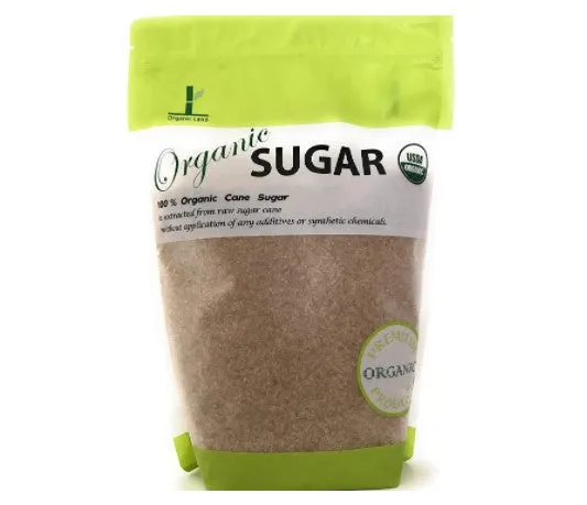 Organic Sugar USDA Certified 100% Organic Cane Sugar, Light Brown, 2 lbs