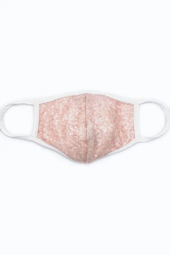 Pre-Order Soft Rose Sequin Fashion Face Mask
