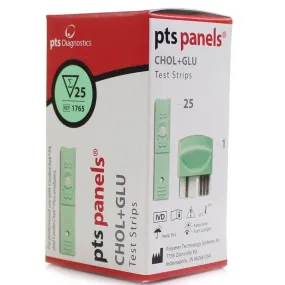 PTS Cholesterol   Glucose Test Strip