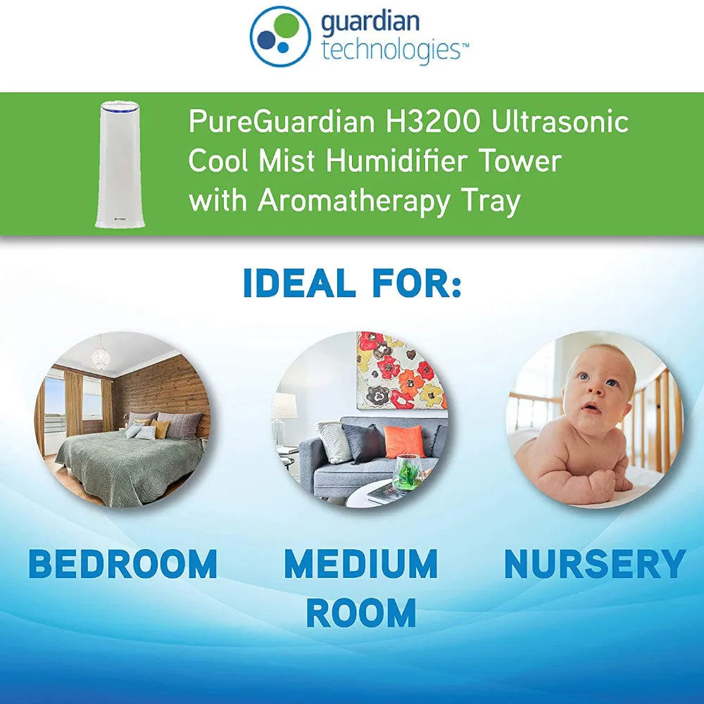 PURE GUARDIAN Ultrasonic Cool Mist Humidifier - Refurbished with Home Essentials warranty - H3200WAR