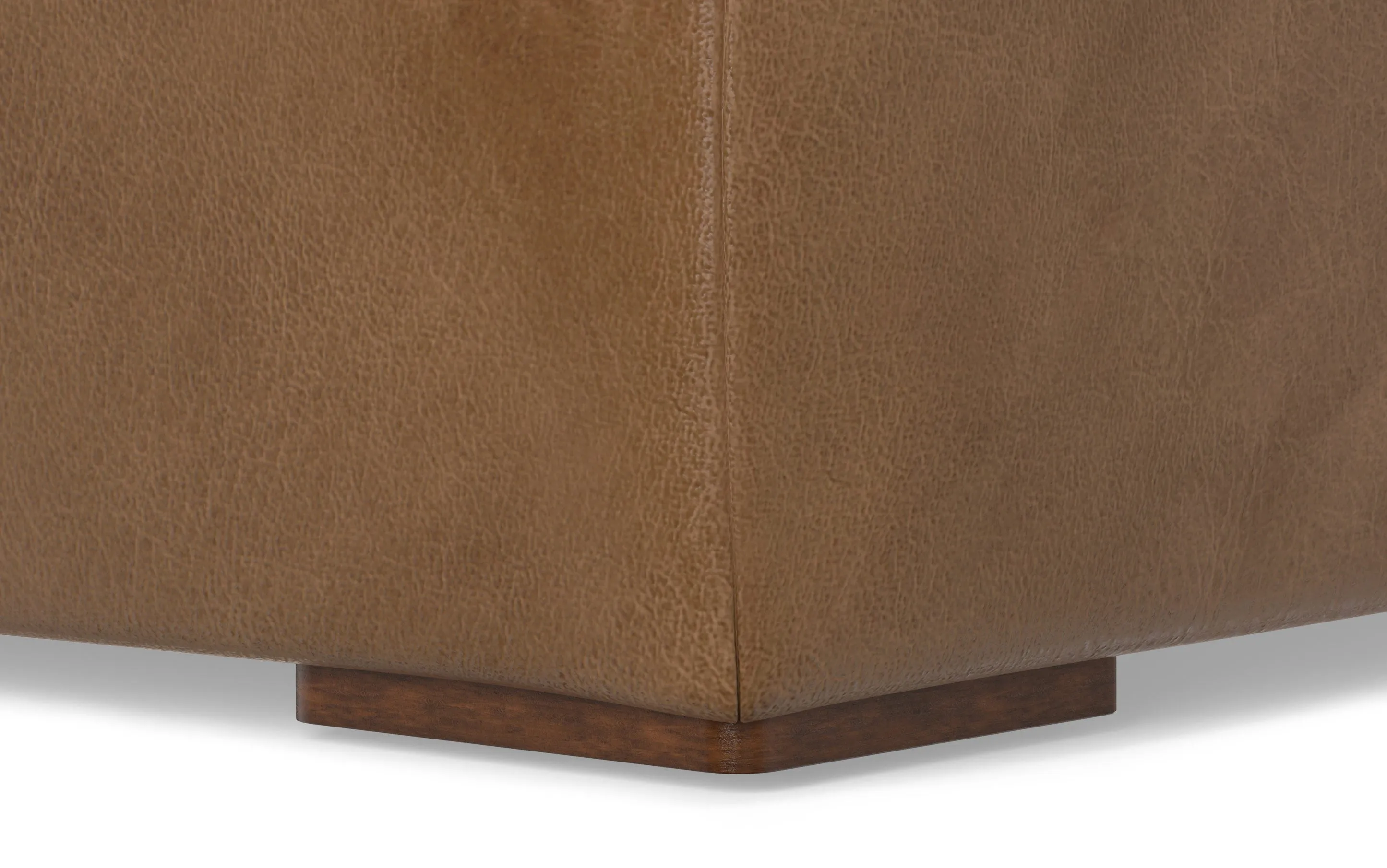Rex Left Sectional and Ottoman in Genuine Leather