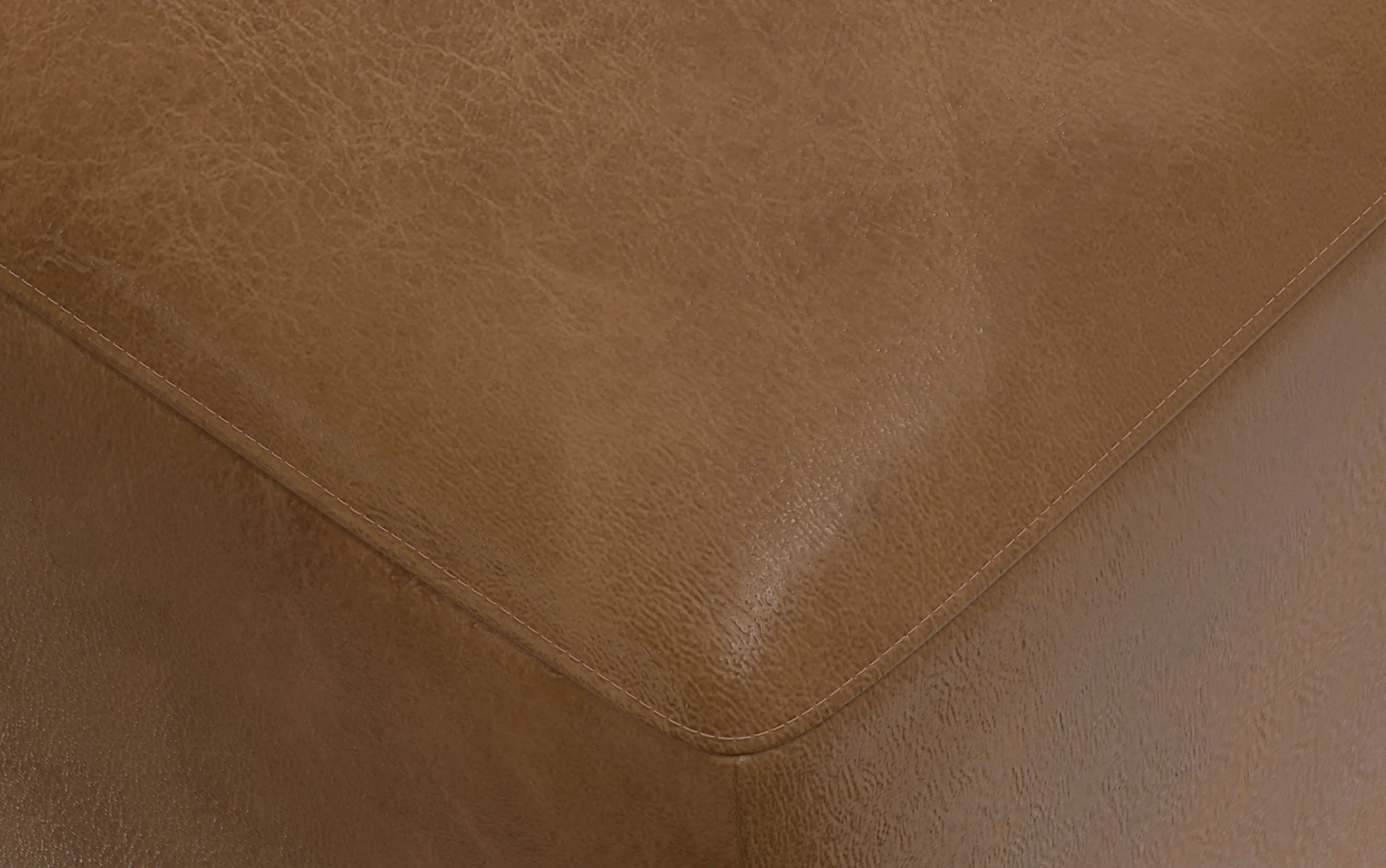 Rex Left Sectional and Ottoman in Genuine Leather