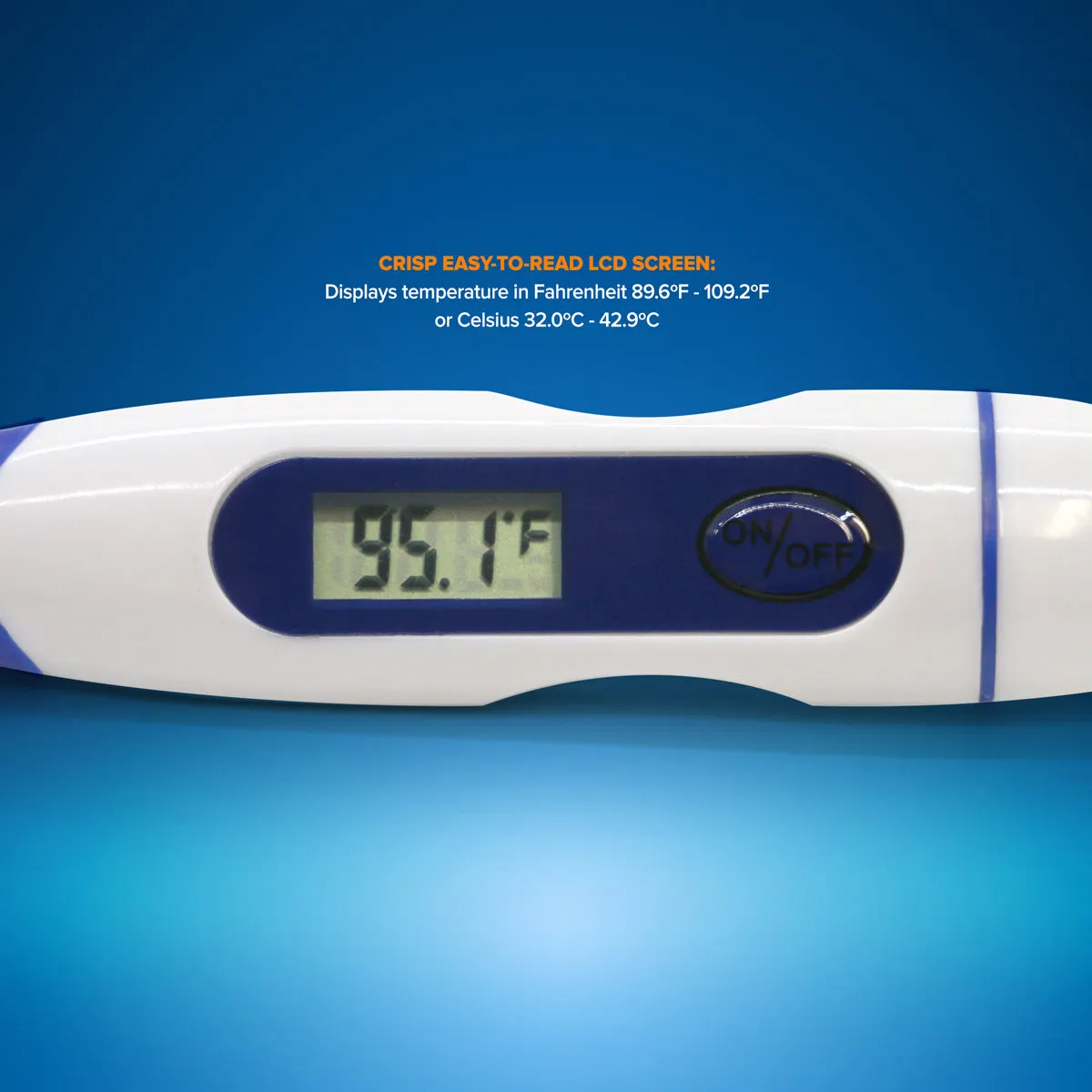 RightCare Digital Thermometer for Oral, Armpit, and Body Temperature with Flexible Soft Tip for Easy Fast Results, All Ages
