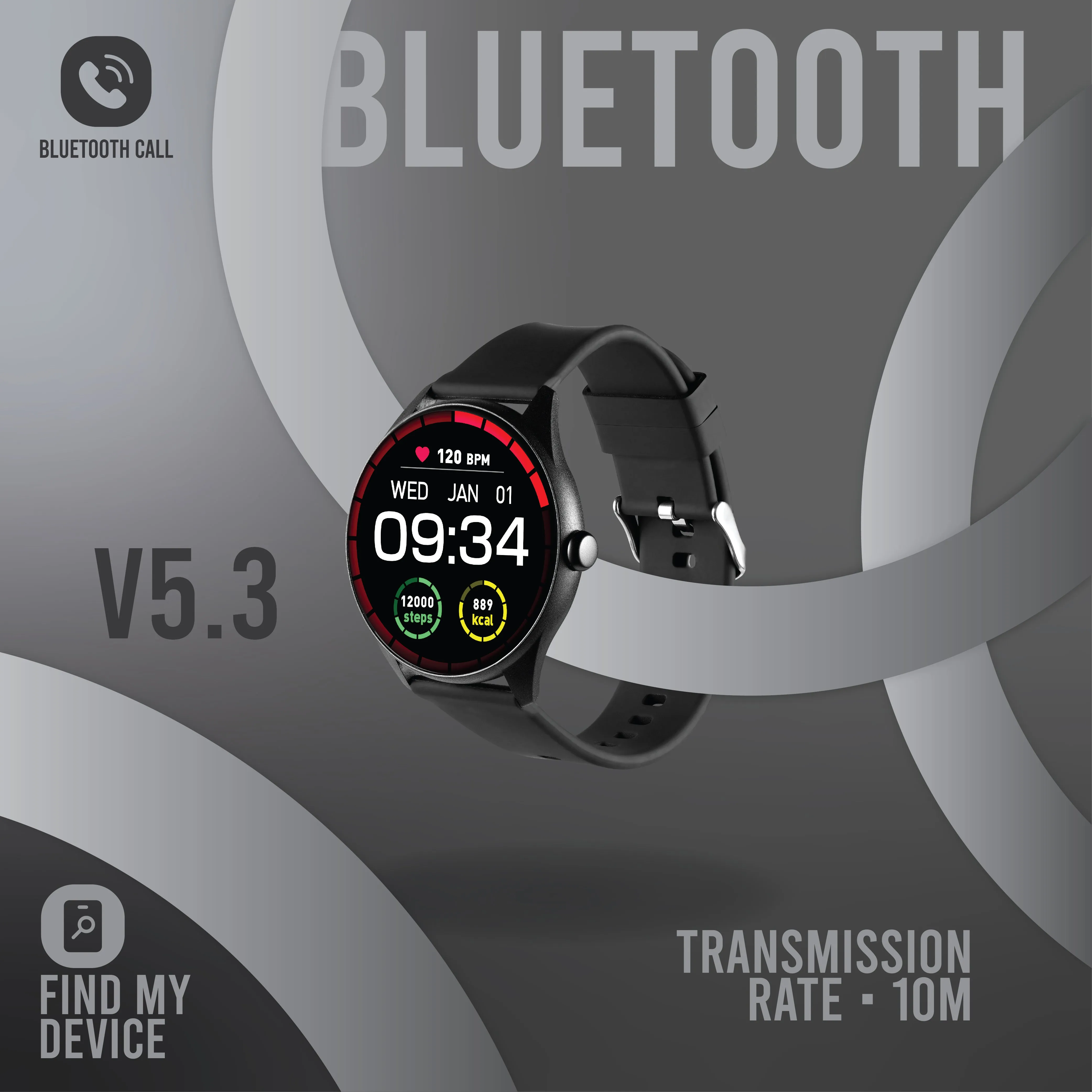 Smart Watch | Health Fitness & Lifestyle Smart Watch for Men or Women | SF Fit Sync Series