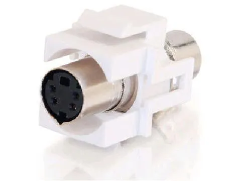 Snap-In S-Video Keystone Module White