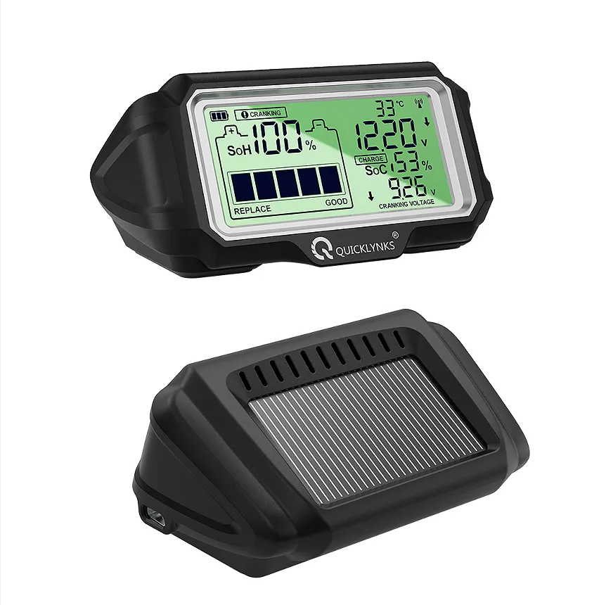 Solar Car Battery Monitor LED Display 433 MHz Wireless