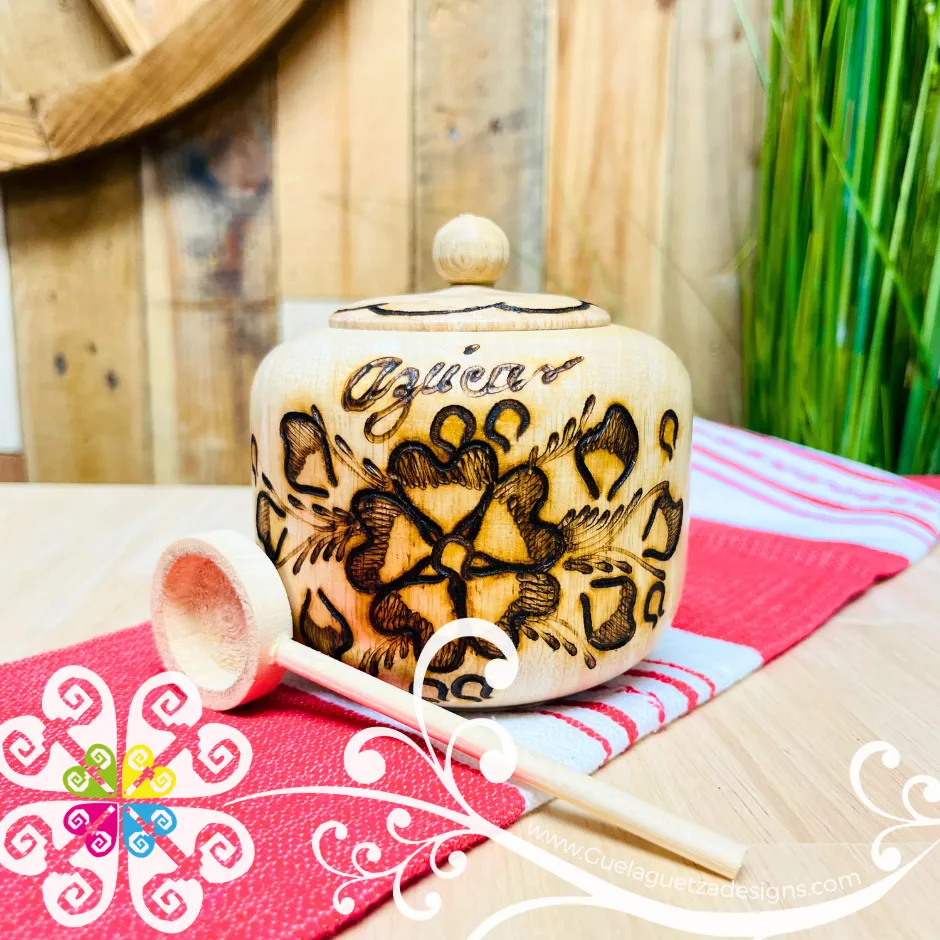 Wood Sugar and Coffee Bowl Set - Kitchen Decor