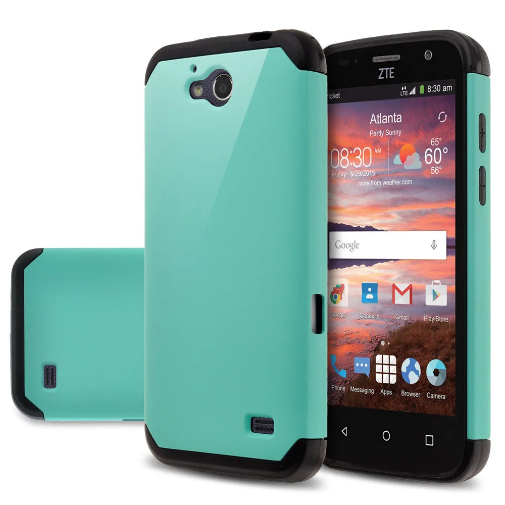 ZTE Overture 2 | ZTE Z813 Case, SlimHybrid Dual Layer Armor[Impact/Shock Resistant] Case for ZTE Overture 2 | ZTE Z813 - Teal/Black