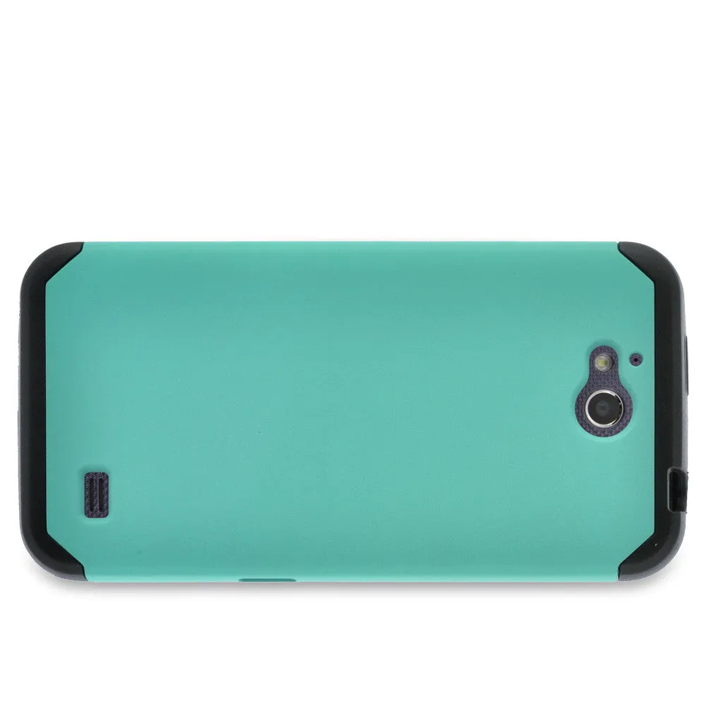 ZTE Overture 2 | ZTE Z813 Case, SlimHybrid Dual Layer Armor[Impact/Shock Resistant] Case for ZTE Overture 2 | ZTE Z813 - Teal/Black