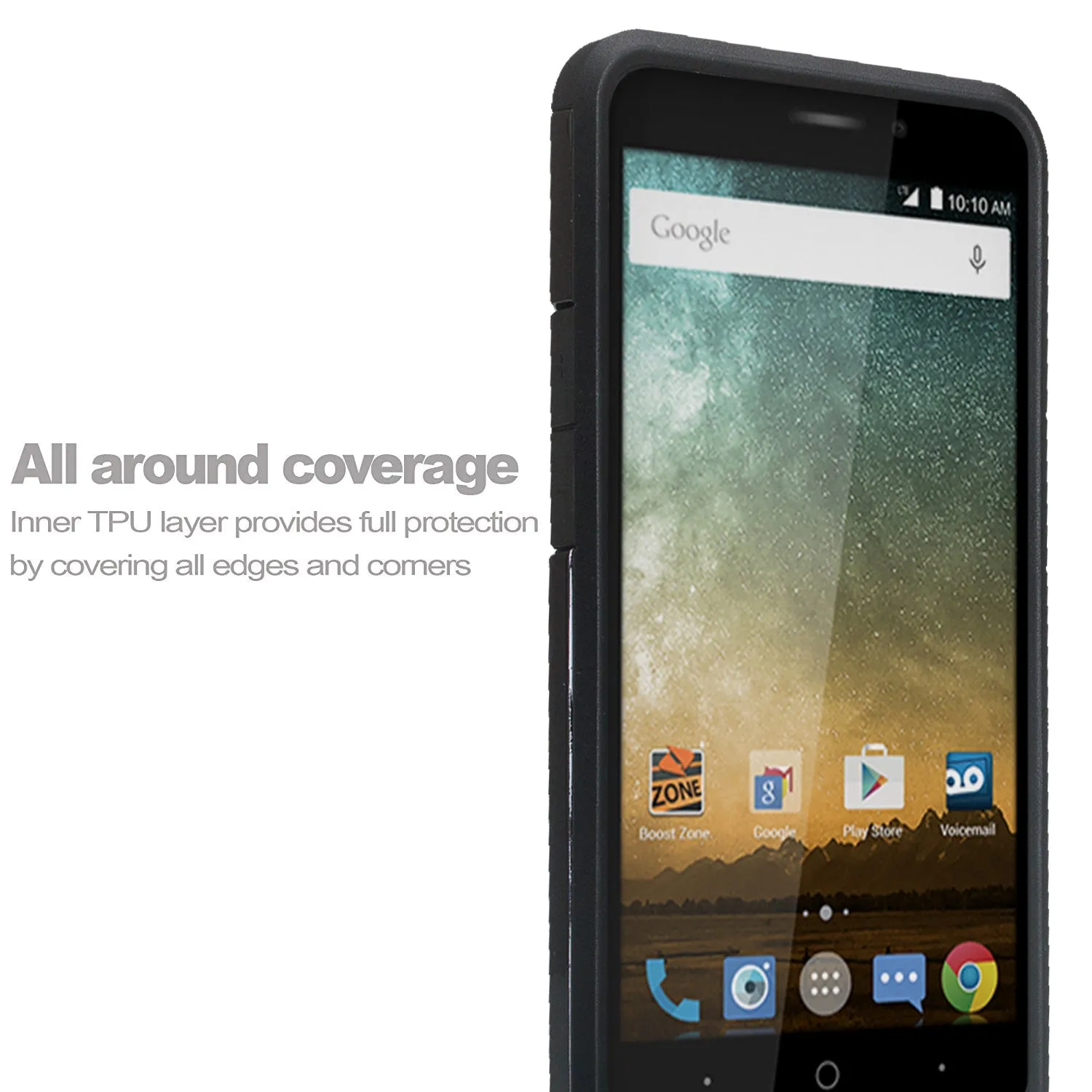 ZTE Prestige 2, Overture 3, Maven 3, Prelude Plus, ZTE 9136, Midnight Pro, Slim Hybrid Dual Layer Case Cover - Blue Butterfly